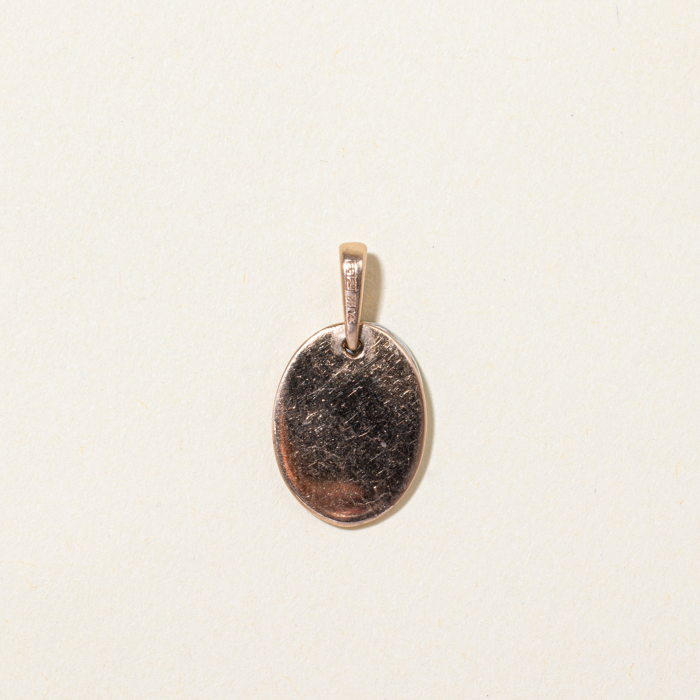 Pavé Set Diamond Oval Pendant | 0.20ctw