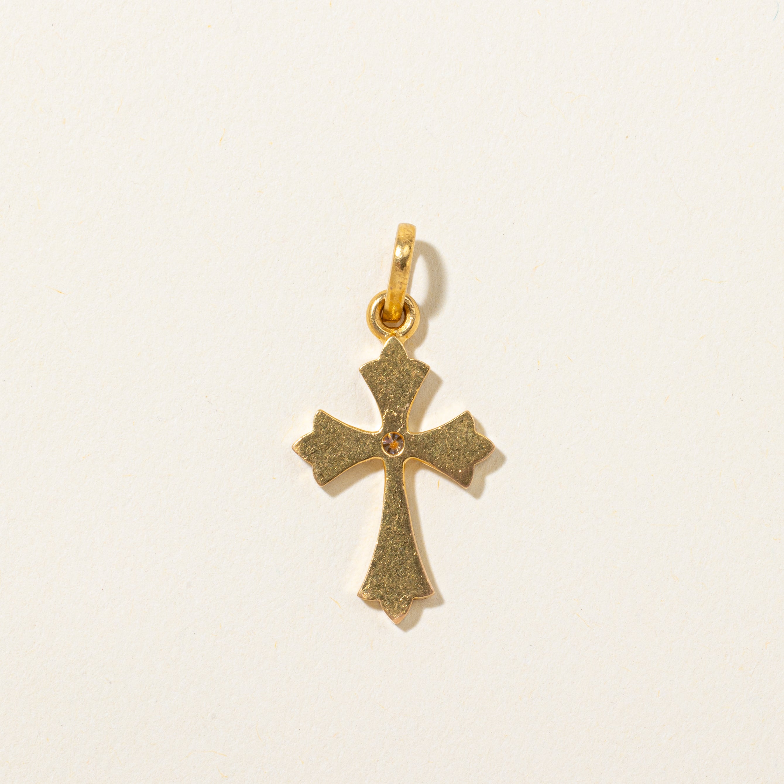 Single Diamond Cross Pendant | 0.05ct