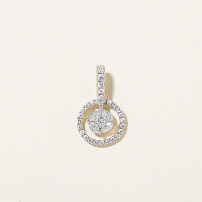 Diamond Circle Open Halo Pendant | 0.40ctw