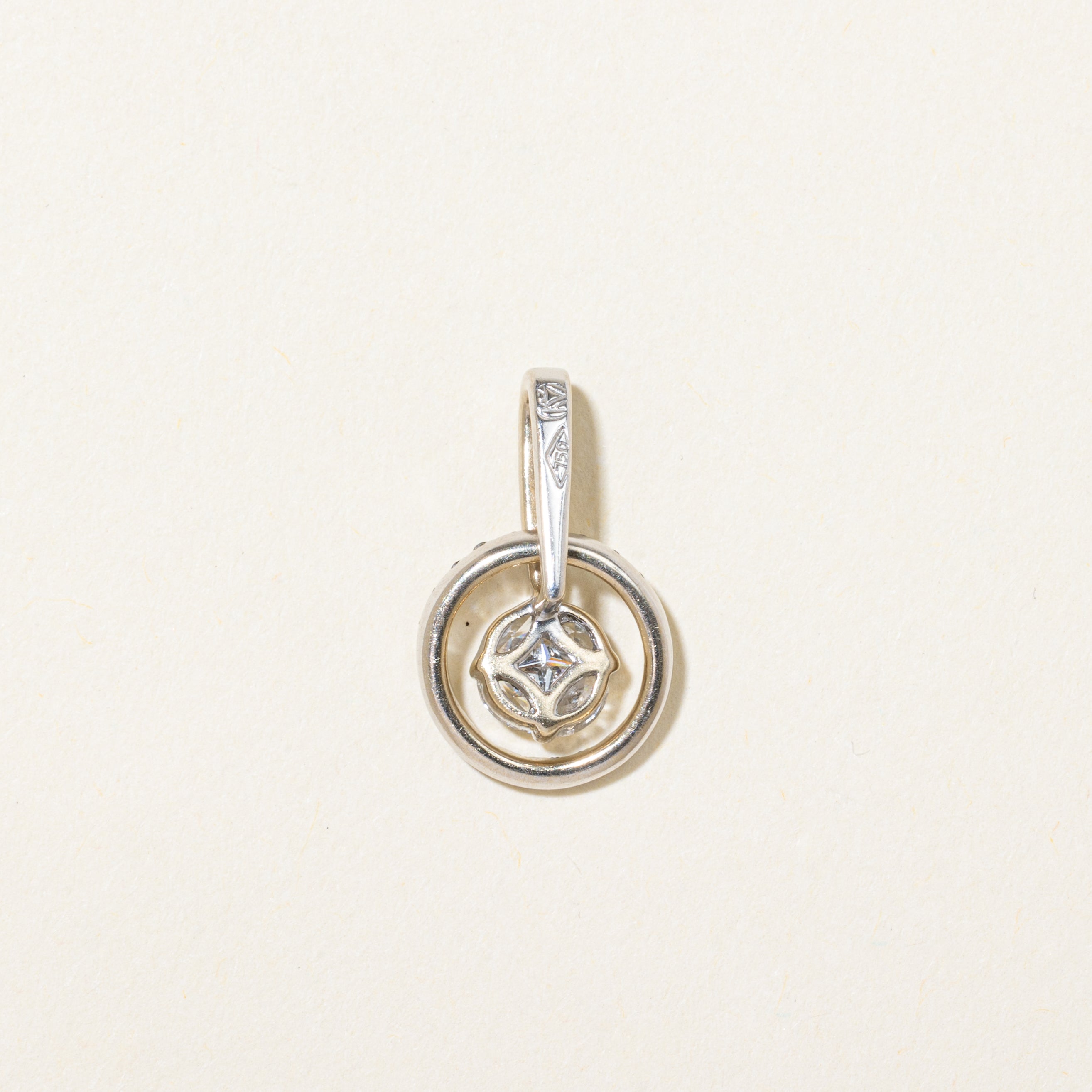 Diamond Circle Open Halo Pendant | 0.40ctw