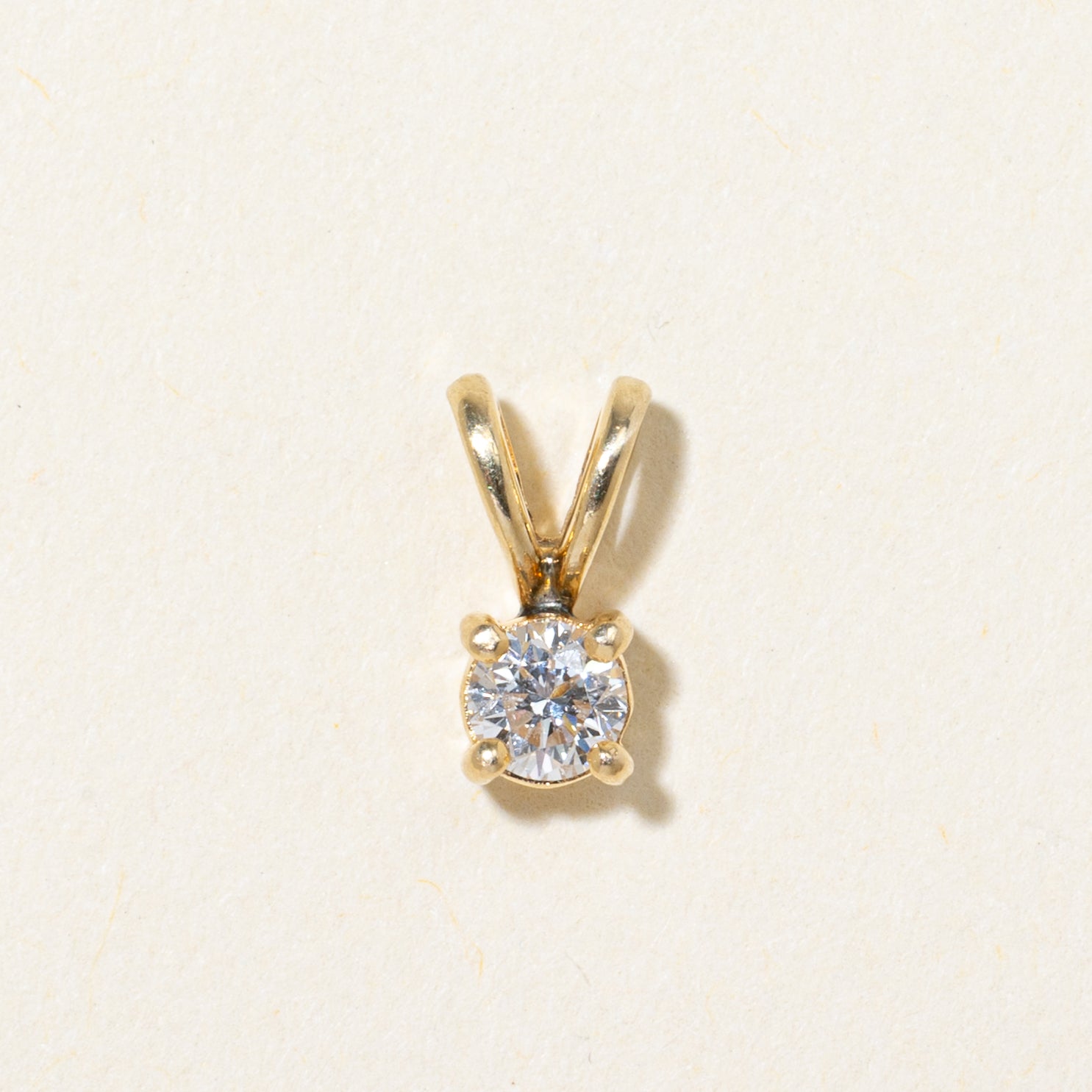 Solitaire Diamond Pendant | 0.22ct