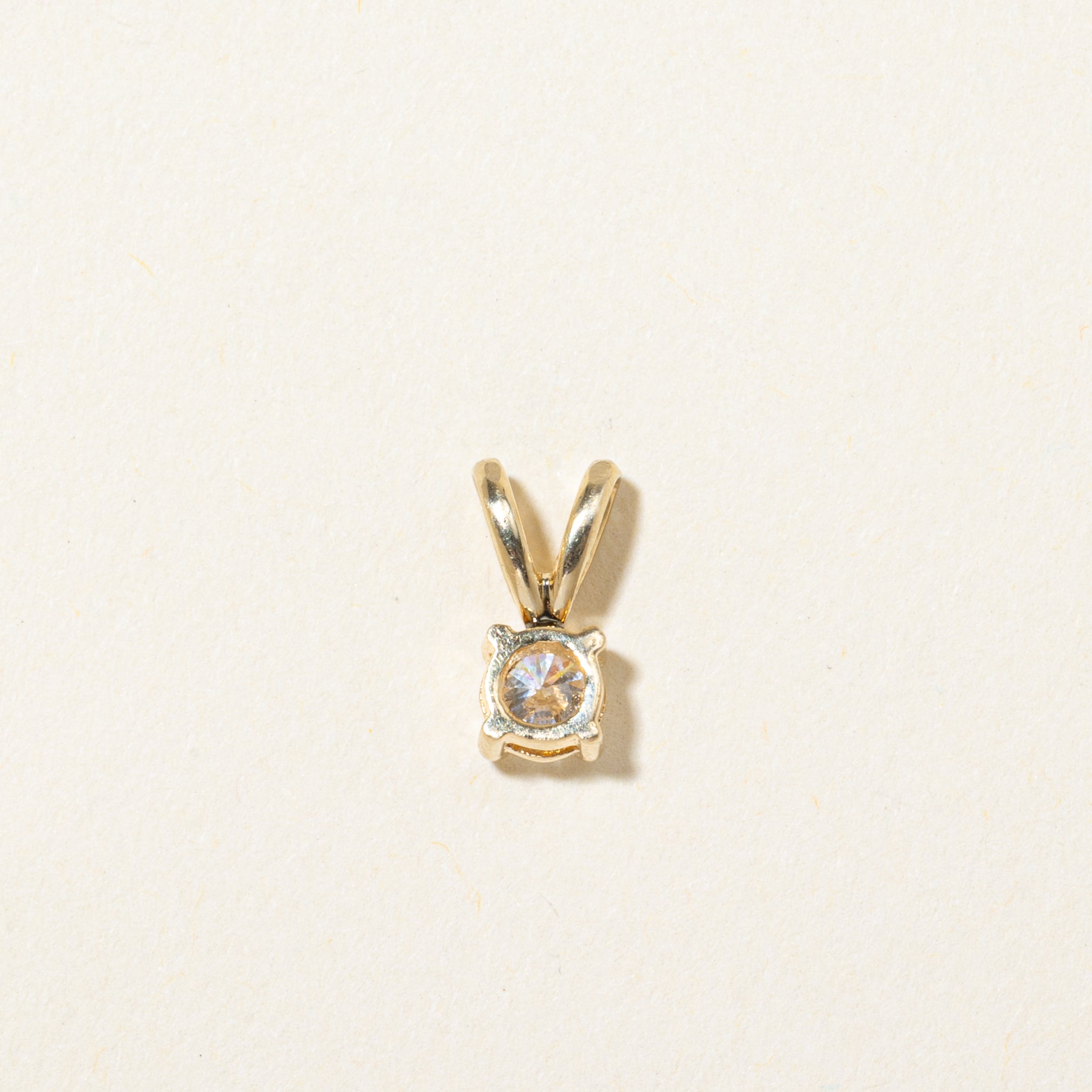 Solitaire Diamond Pendant | 0.22ct