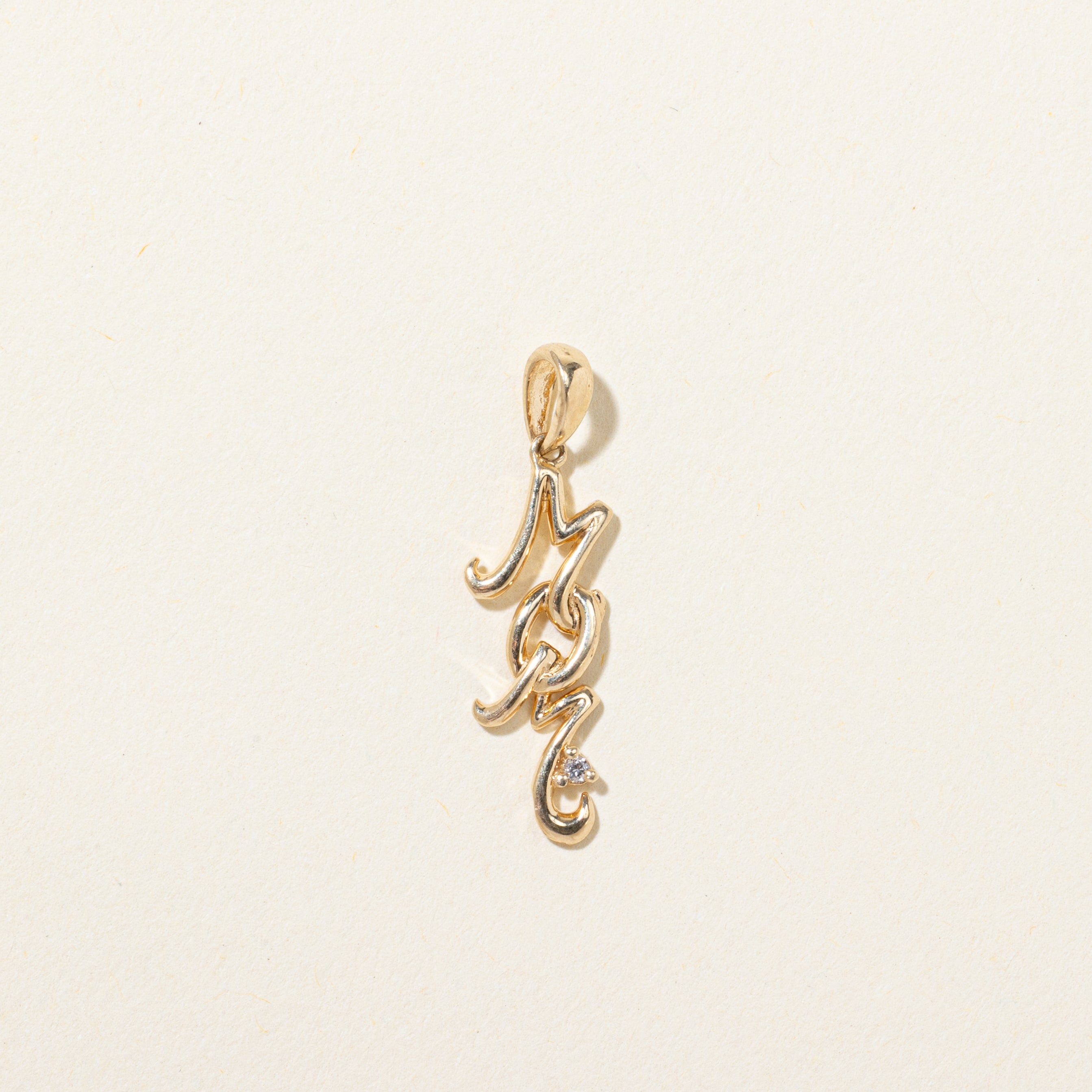 Pendentif « Maman » en diamant | 0,01 ct