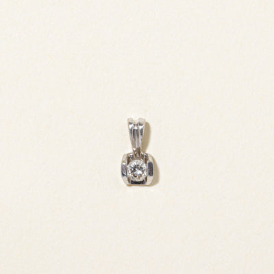 Tension Set Diamond Pendant | 0.09ct