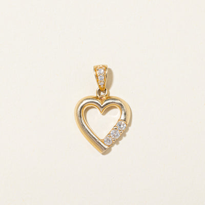 Diamond Open Heart Pendant | 0.21ctw