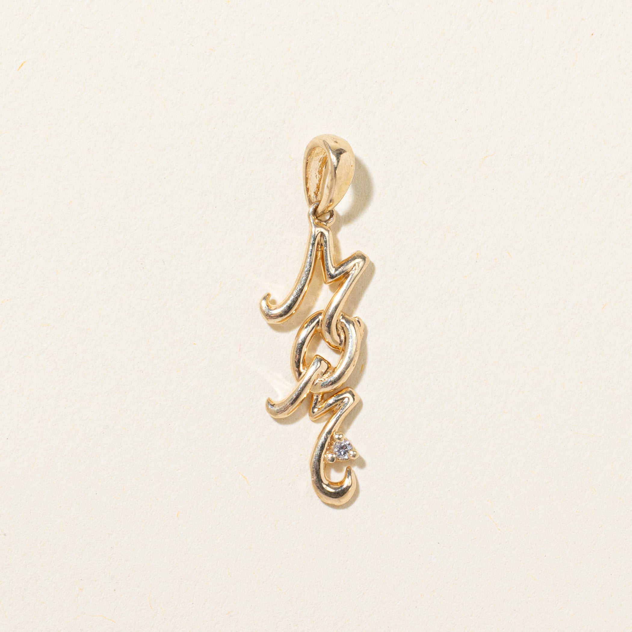 Pendentif « Maman » en diamant | 0,01 ct