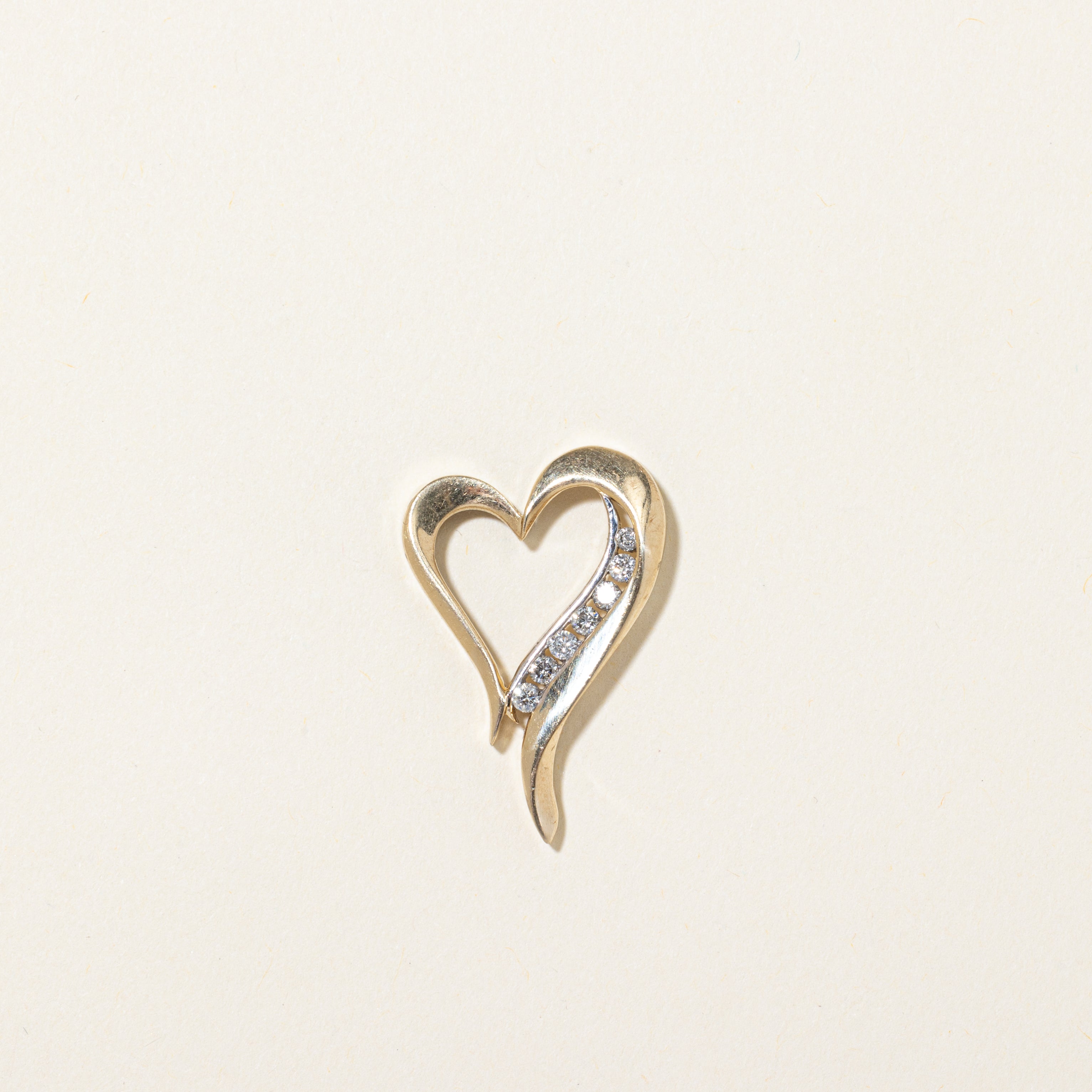 Diamond Open Heart Pendant | 0.20ctw