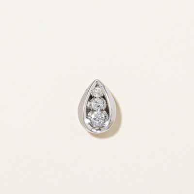 Three Stone Diamond Pear Shaped Pendant | 0.25ctw