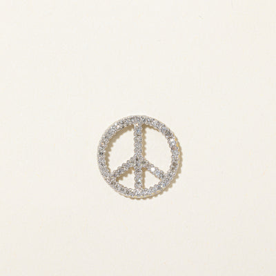 Diamond Peace Sign Pendant | 0.32ctw