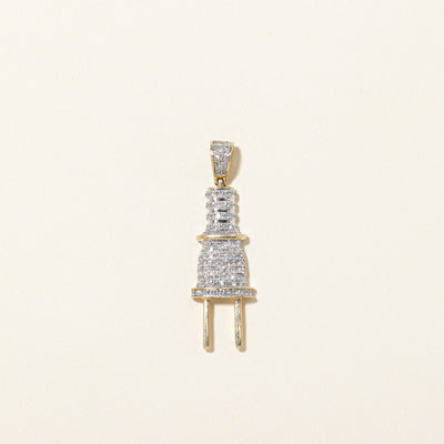 Diamond Electric Plug Pendant | 0.30ctw