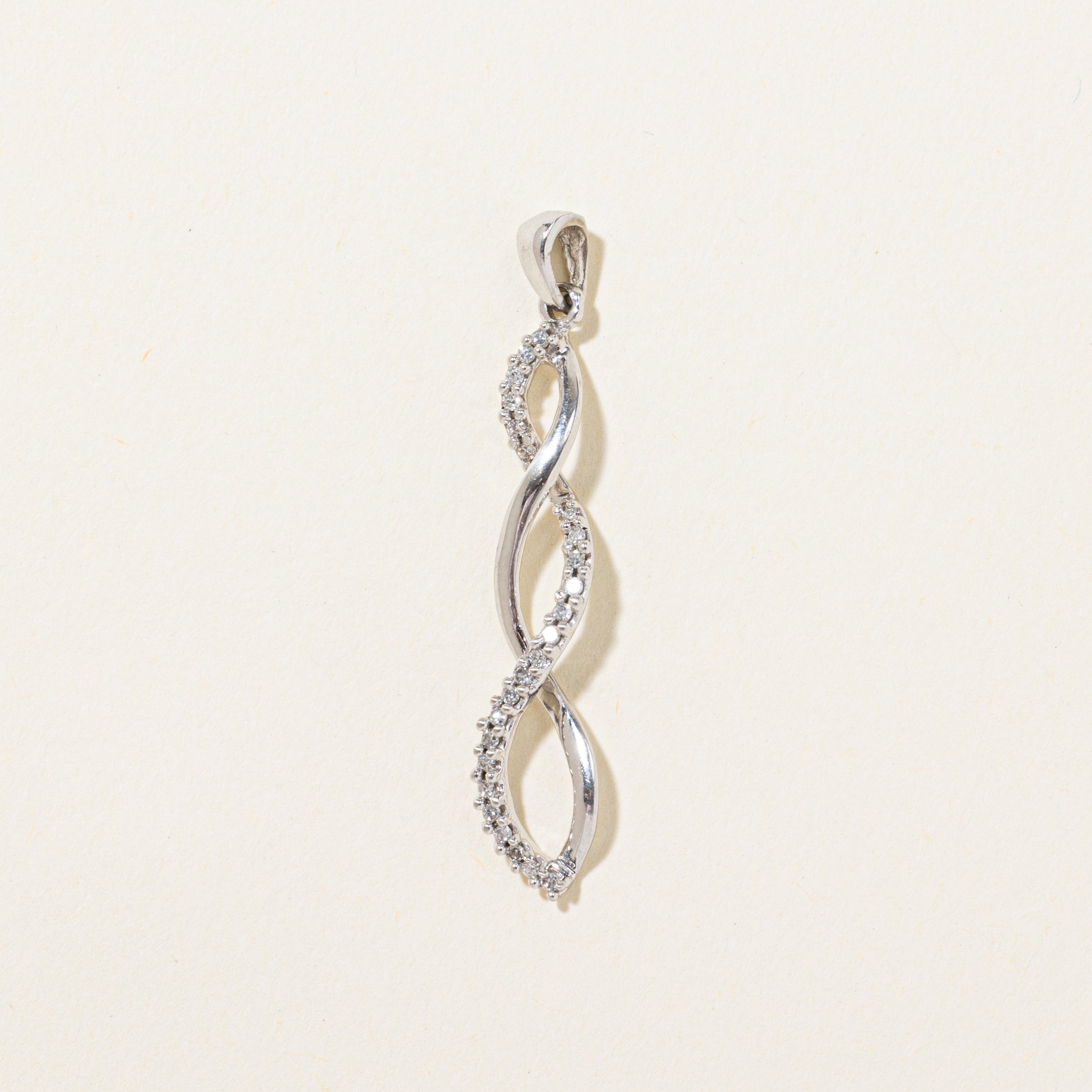 Diamond Cross Over Pendant | 0.11ctw