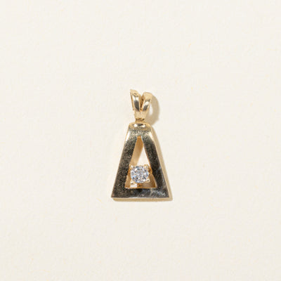 Single Diamond Triangle Pendant | 0.005ct