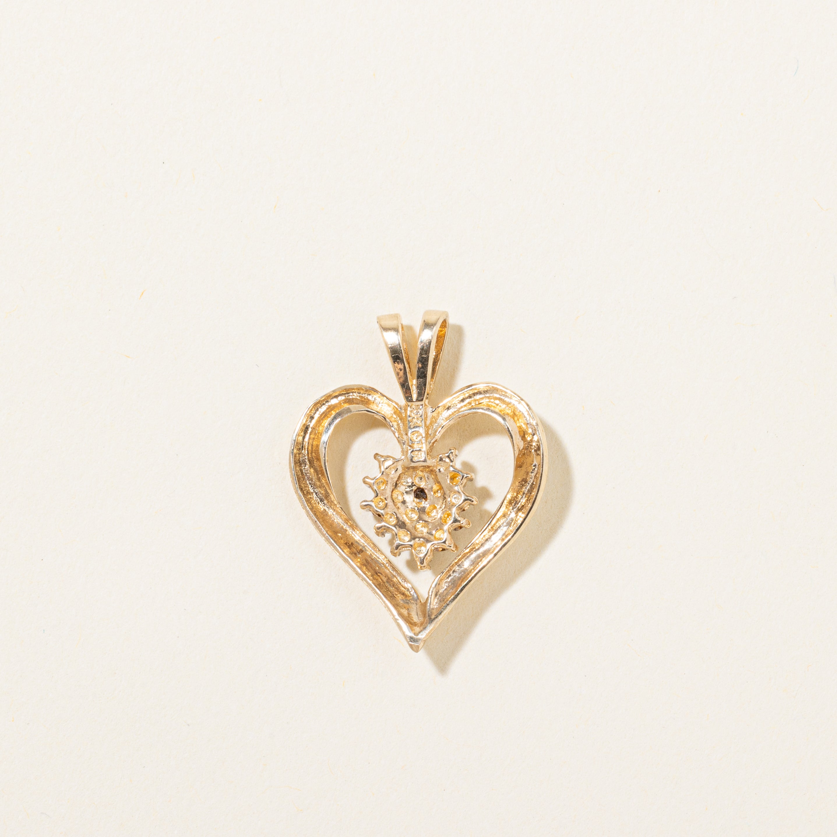 Diamond Open Heart Pendant | 0.01ct