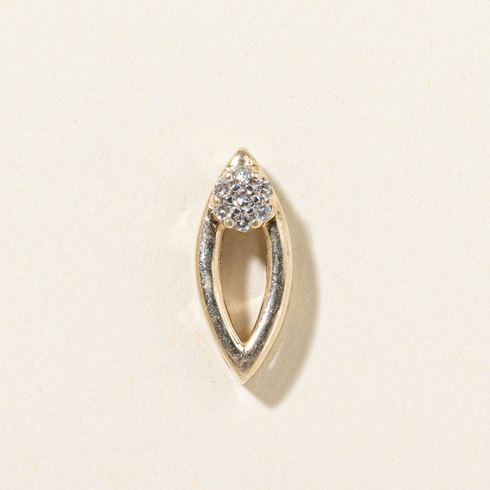 Diamond Cluster Marquise Shaped Pendant | 0.05ctw