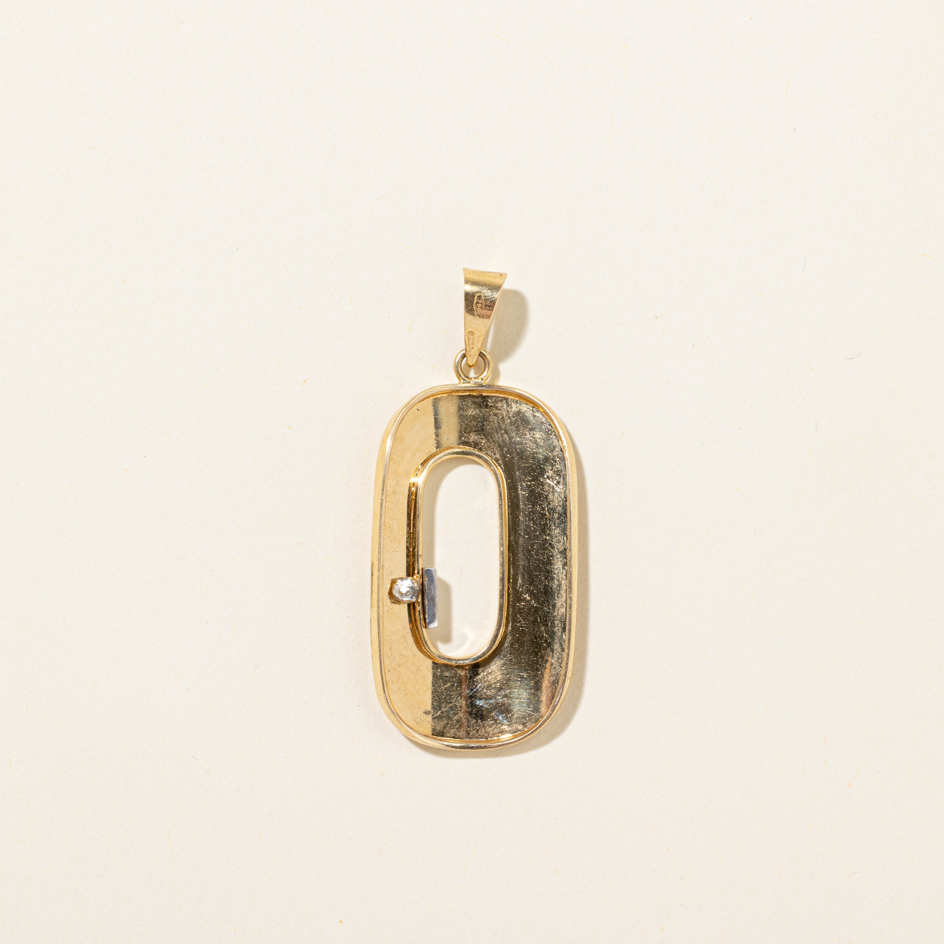 Diamond Large Open Oval Pendant | 0.06ctw