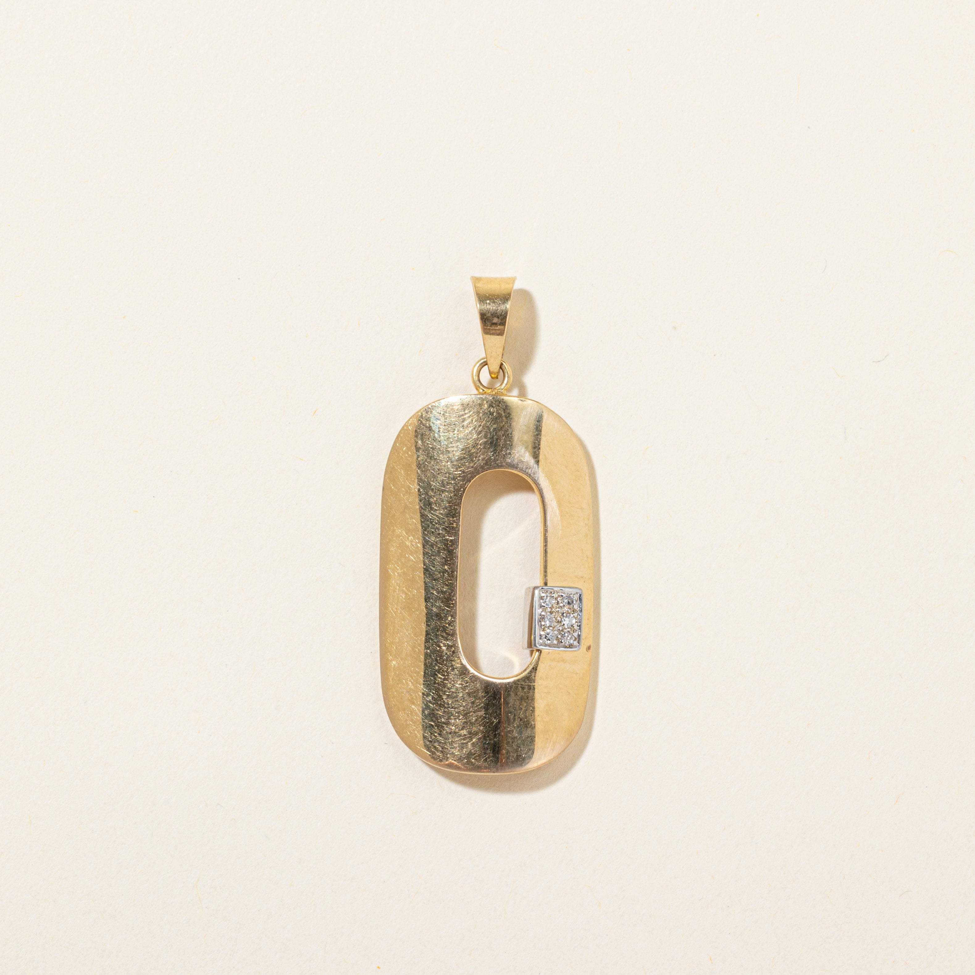 Diamond Large Open Oval Pendant | 0.06ctw