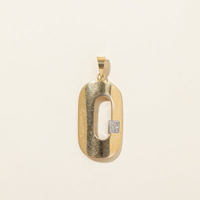 Diamond Large Open Oval Pendant | 0.06ctw