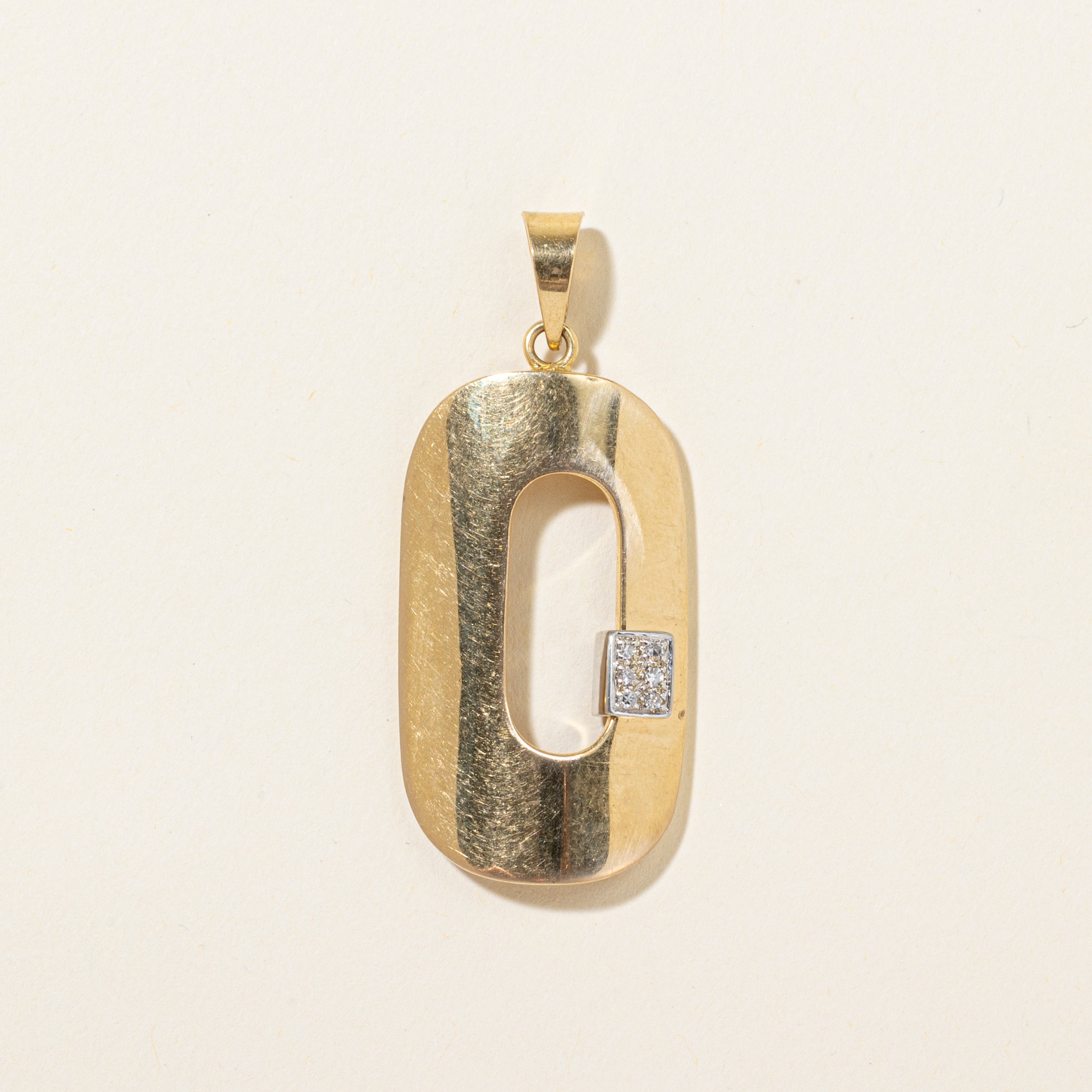 Diamond Large Open Oval Pendant | 0.06ctw