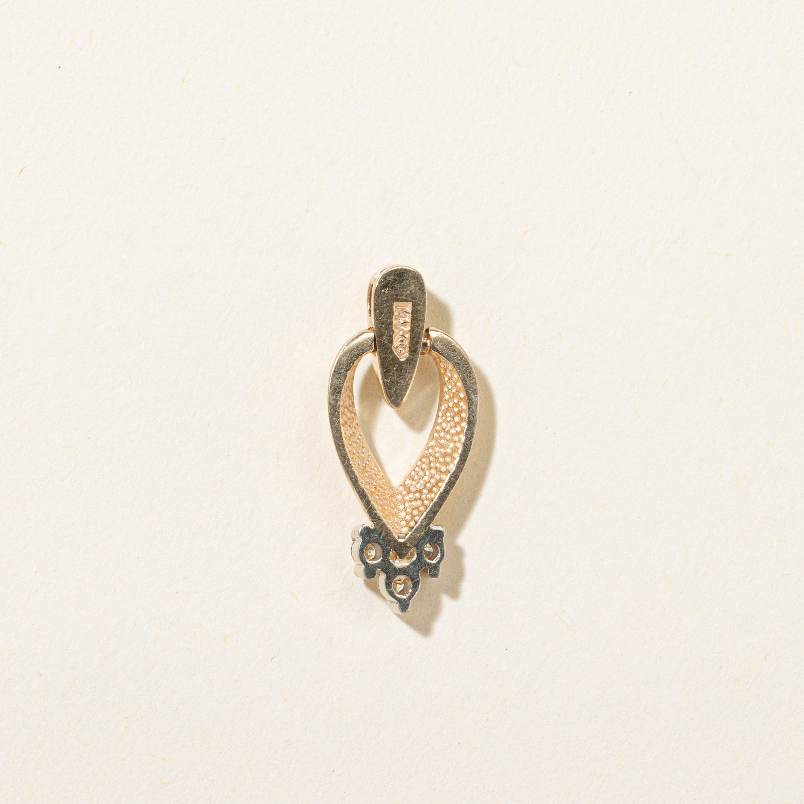 Three Diamond Drop Pendant | 0.10ctw