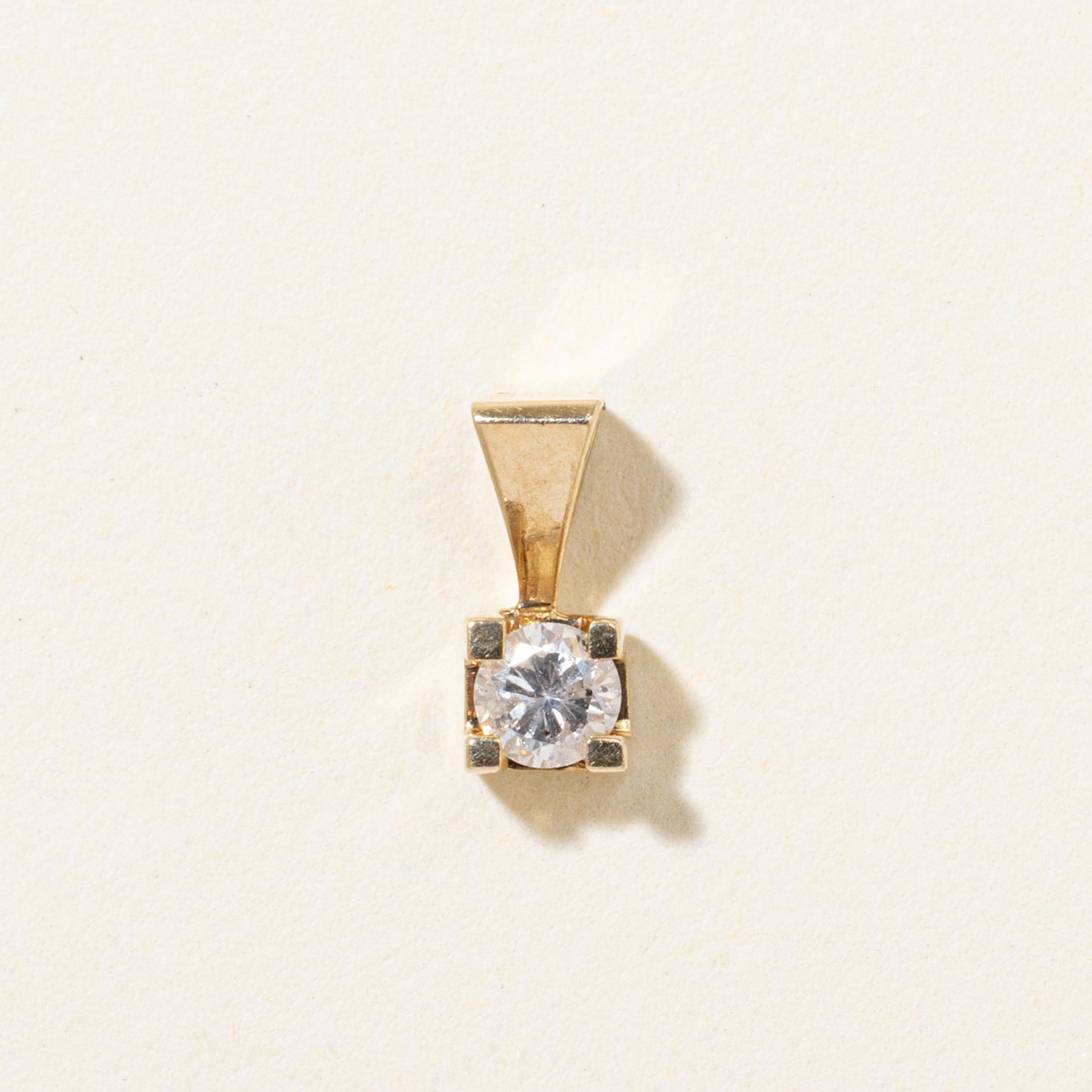 Solitaire Diamond Pendant | 0.15ct