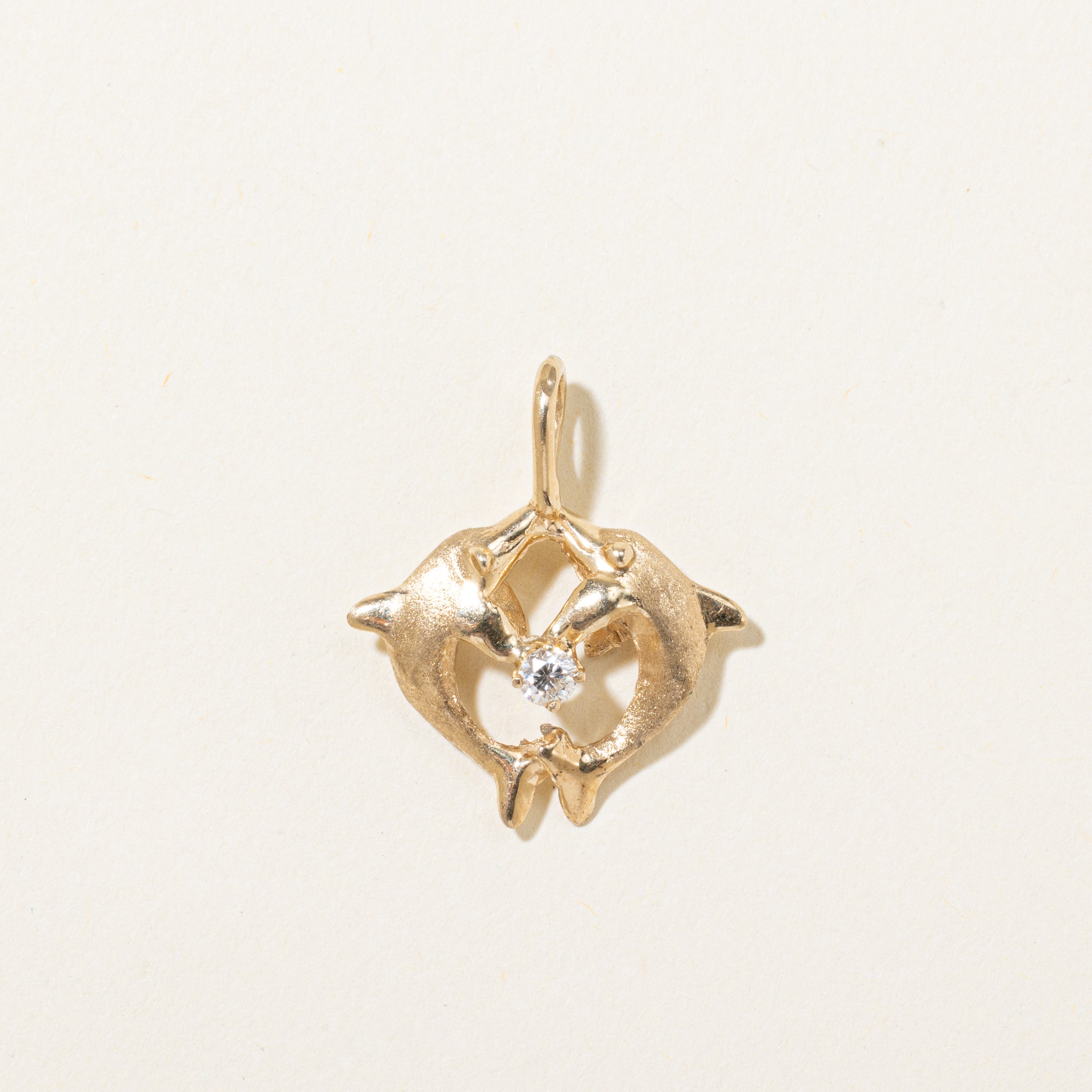 Diamond Double Dolphin Pendant | 0.09ct