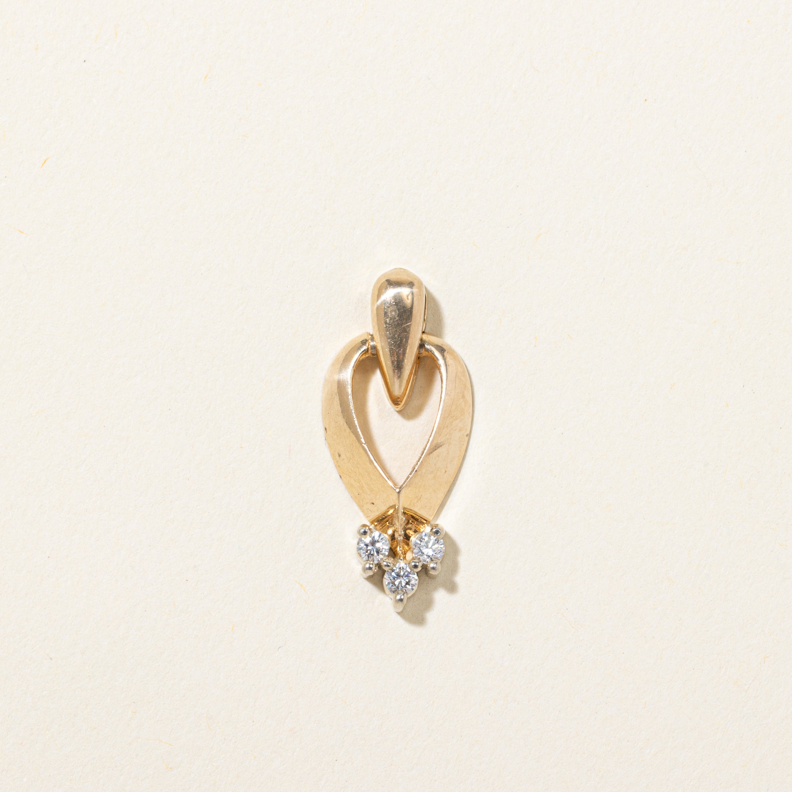 Three Diamond Drop Pendant | 0.10ctw