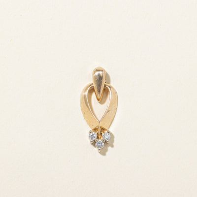 Three Diamond Drop Pendant | 0.10ctw