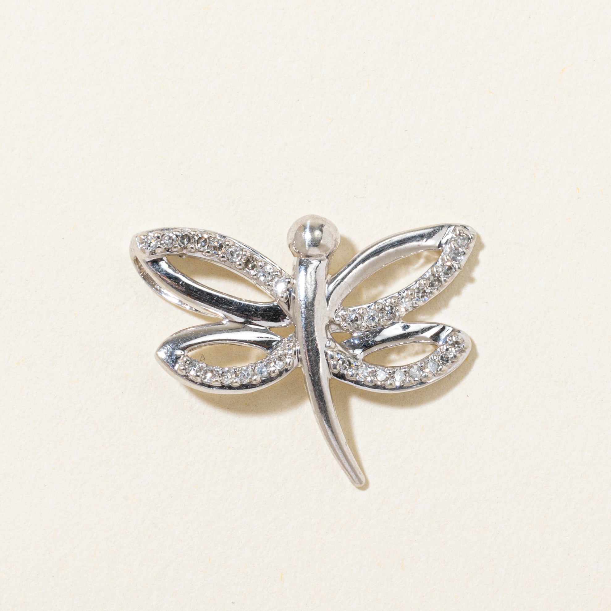 Diamond Dragonfly Pendant | 0.10ctw