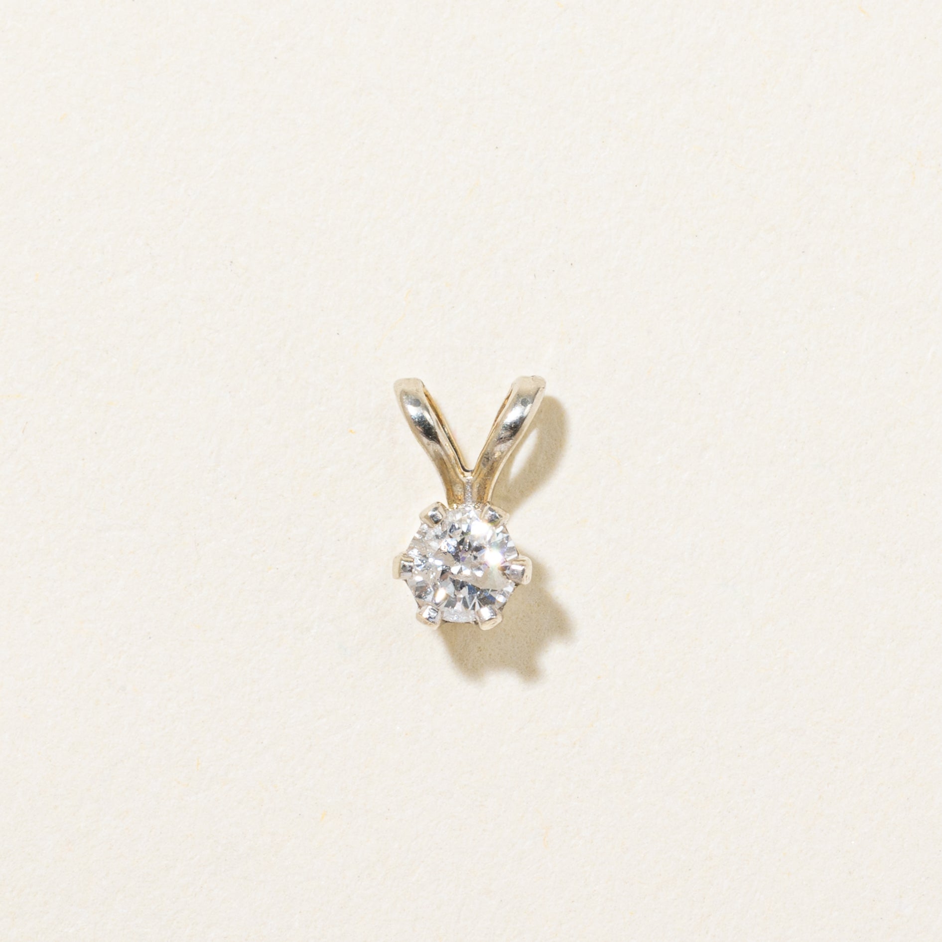 Solitaire Diamond Pendant | 0.15ct