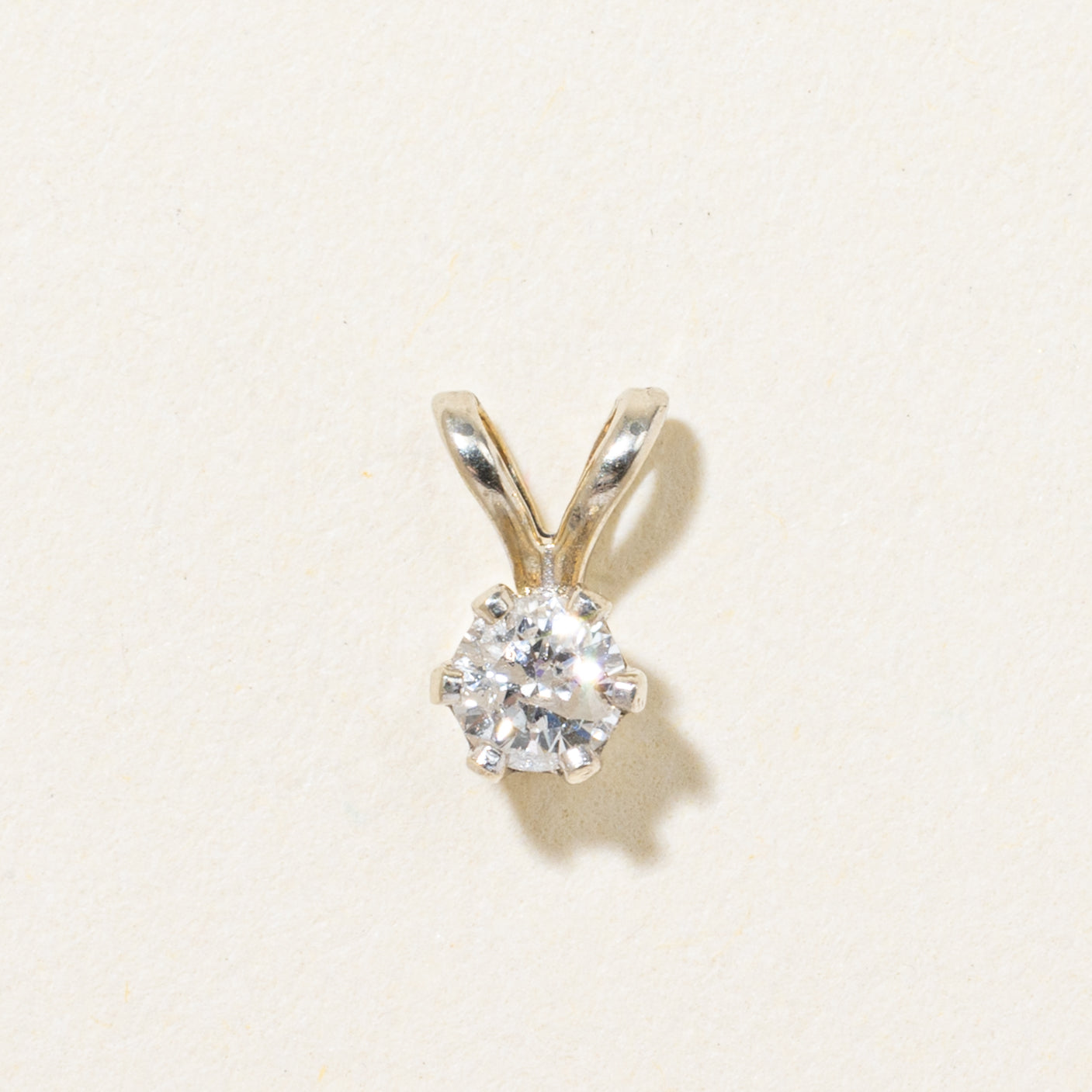 Solitaire Diamond Pendant | 0.15ct