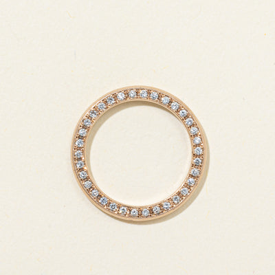 18k Eternity Diamond Circle Pendant | 0.42ctw
