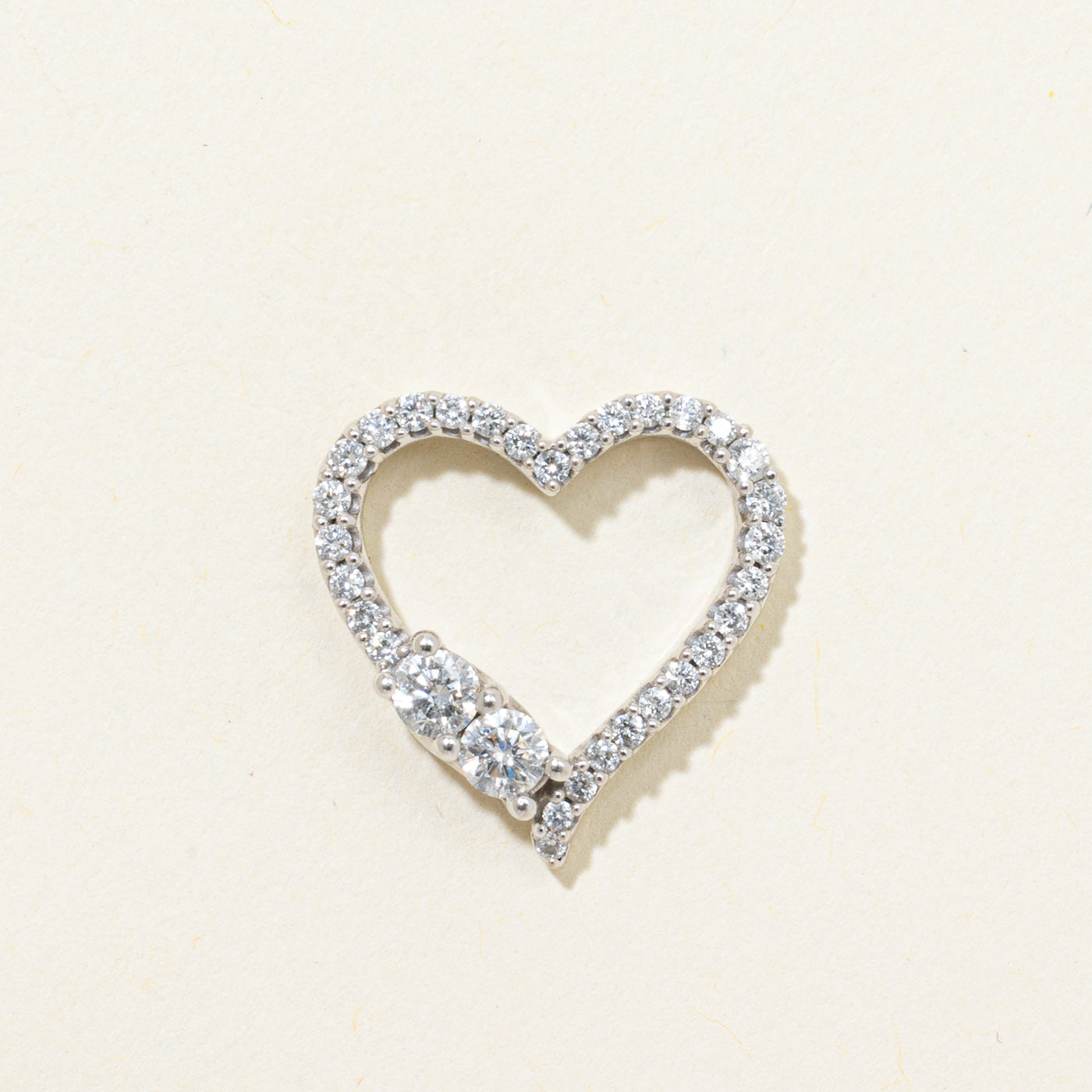 Eternity Diamond Open Heart Pendant | 0.50ctw