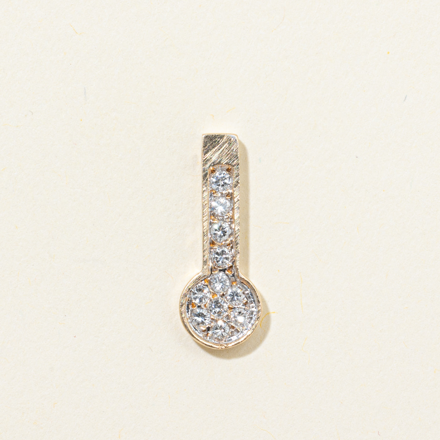 Diamond Plain Thermometer Pendant | 0.25ctw