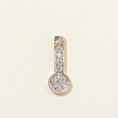 Diamond Plain Thermometer Pendant | 0.25ctw