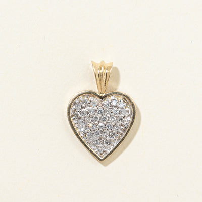 Diamond Cluster Heart Pendant | 0.31ctw