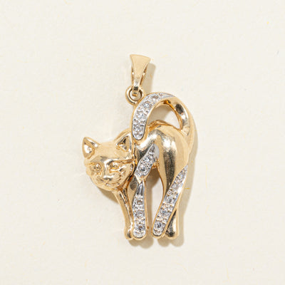 Diamond Cat Pendant | 0.10ctw