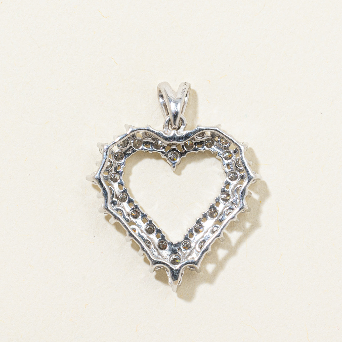 Diamond Open Heart Pendant | 0.76ctw