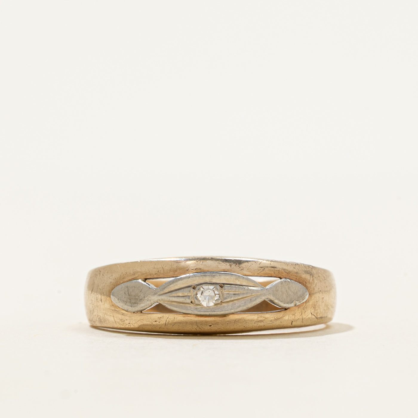 Two-Tone Diamond Band | 0.02ct | SZ 10.25