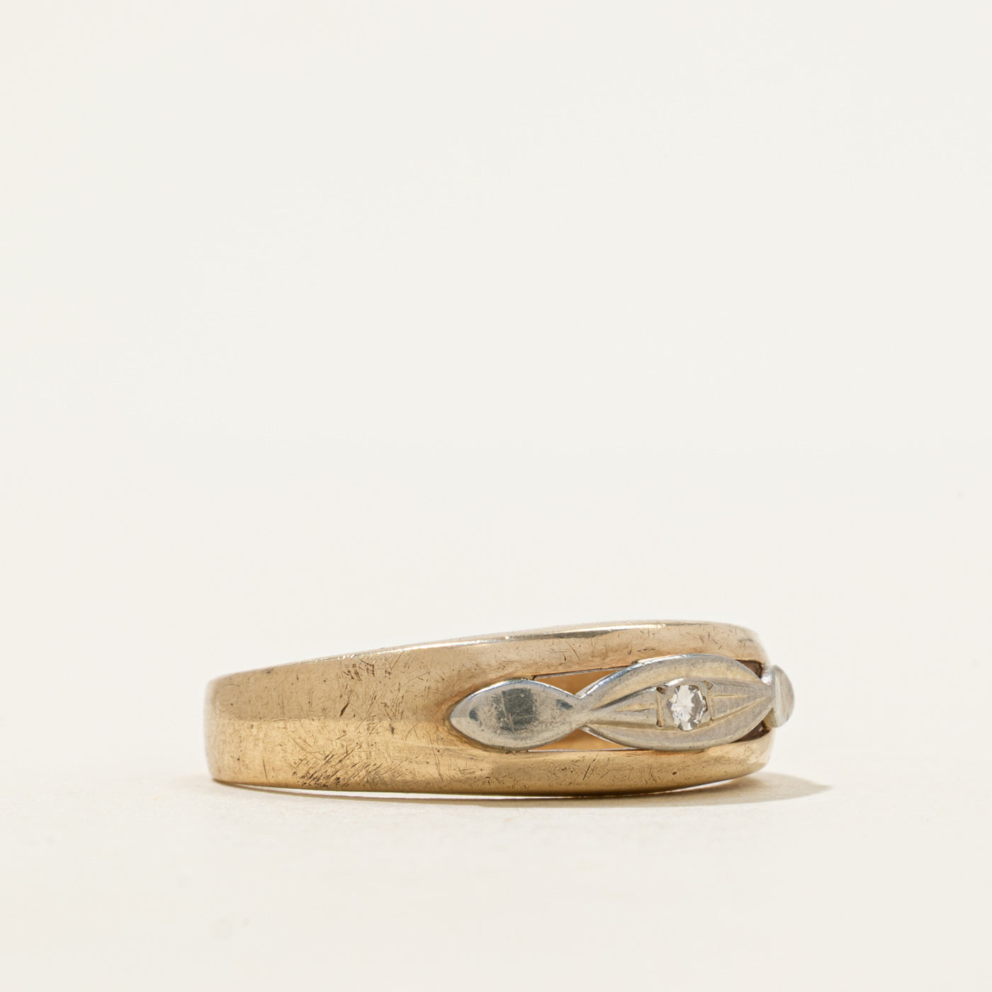Two-Tone Diamond Band | 0.02ct | SZ 10.25