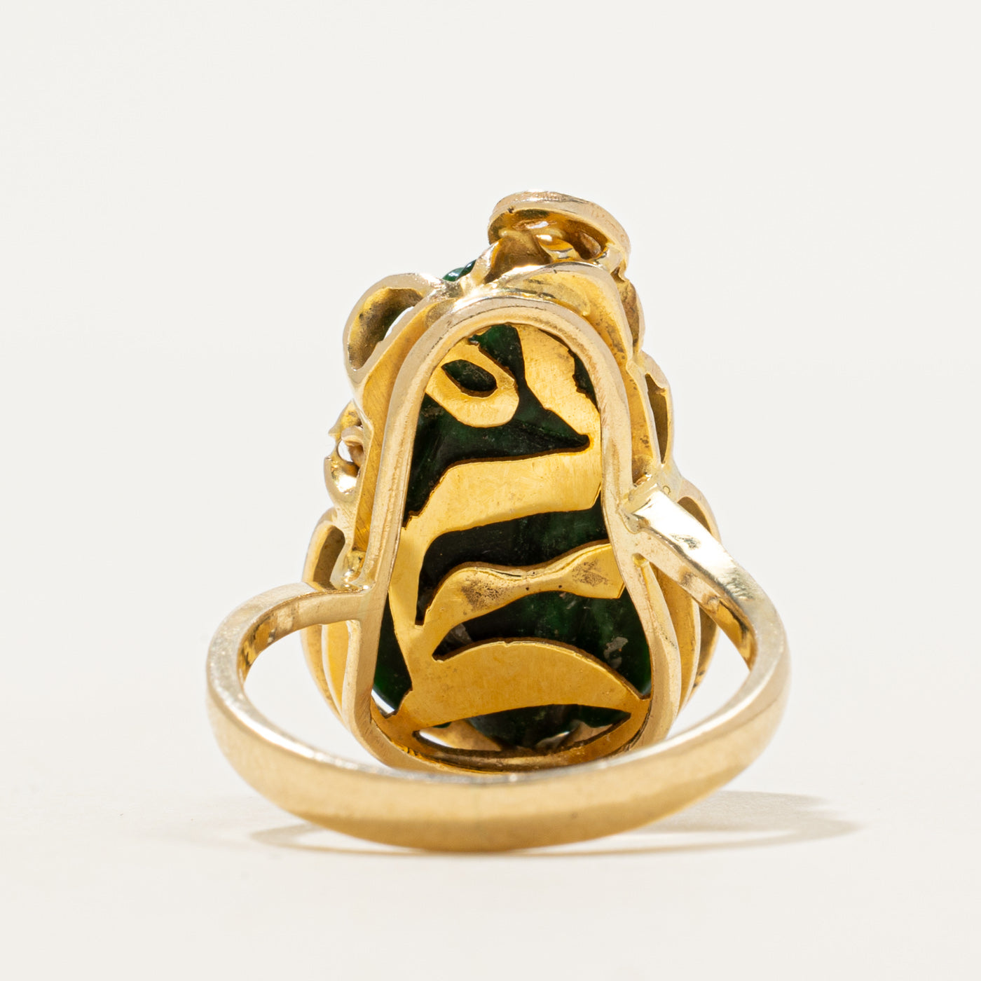 Raw Jadeite Openwork Abstract Ring | 9.00ct | SZ 5.5