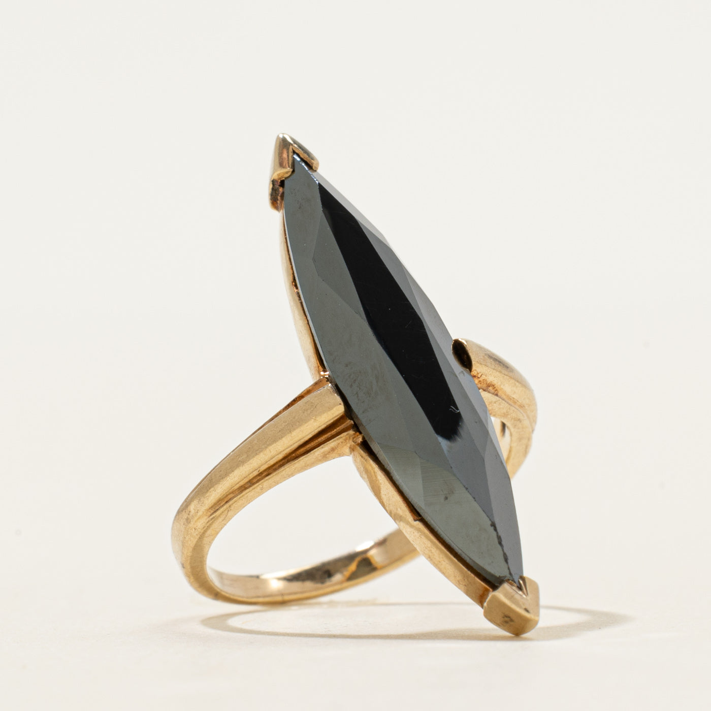 Hematite Navette Ring | 2.90ct | SZ 4
