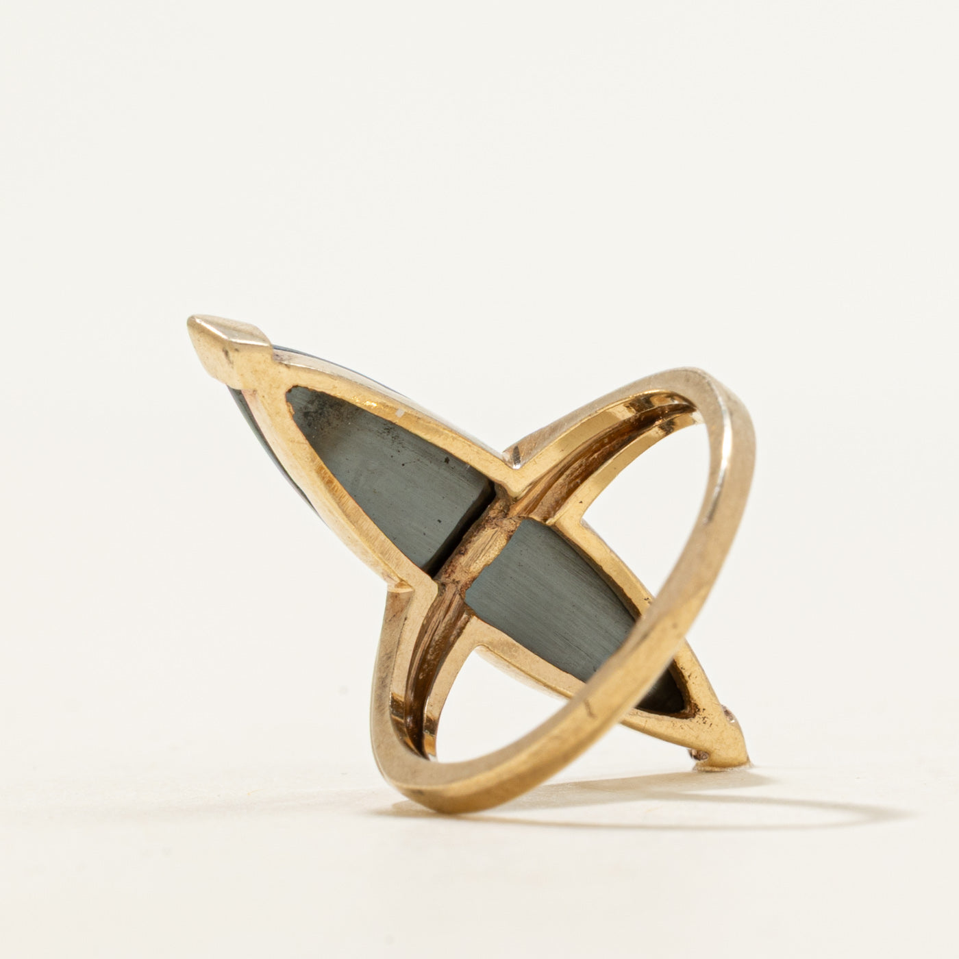 Hematite Navette Ring | 2.90ct | SZ 4