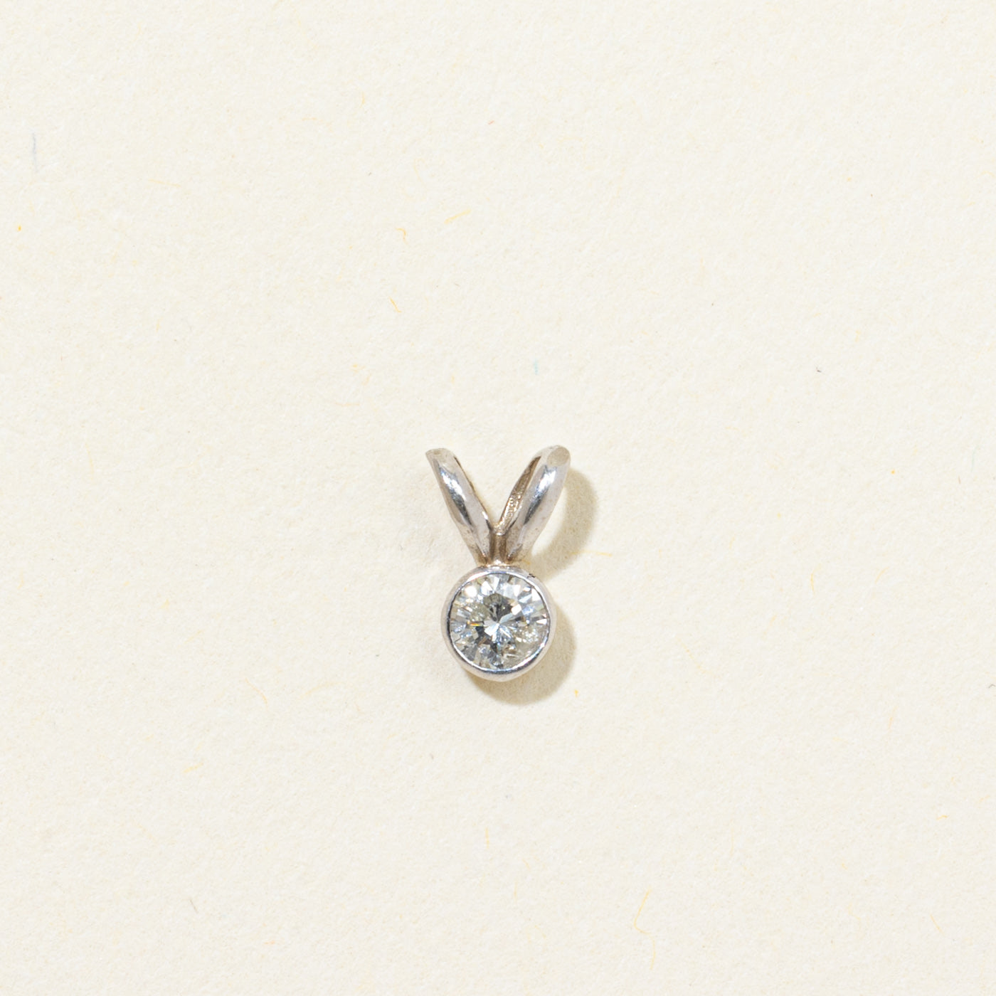 Bezel Set Diamond Pendant | 0.10ct