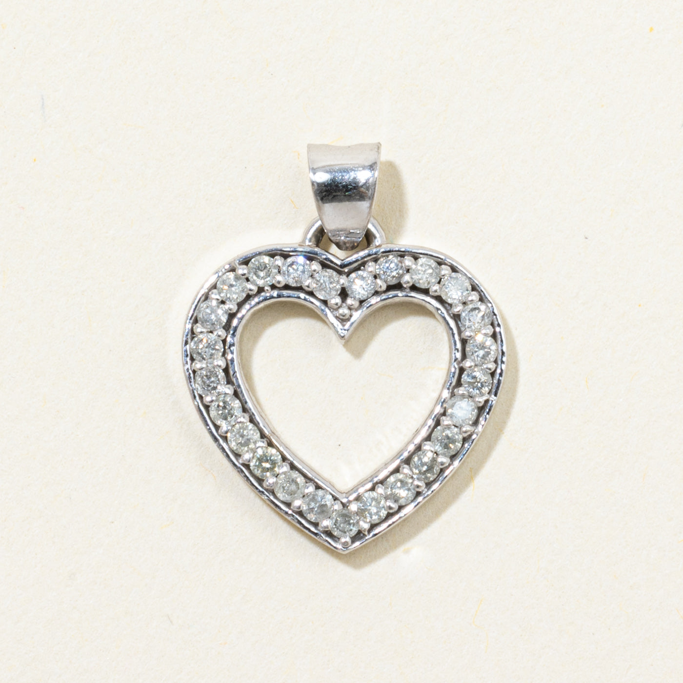 Eternity Diamond Open Heart Pendant | 0.25ctw