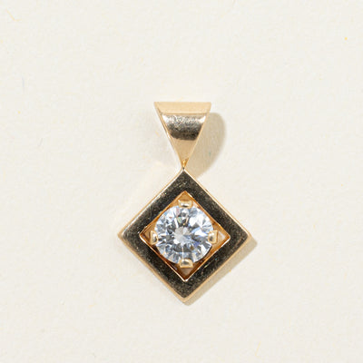 Solitaire Diamond Framed Pendant | 0.44ct