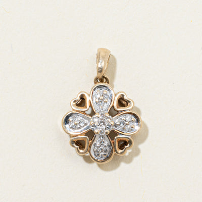 Diamond Cloverleaf Heart Pendant | 0.10ctw