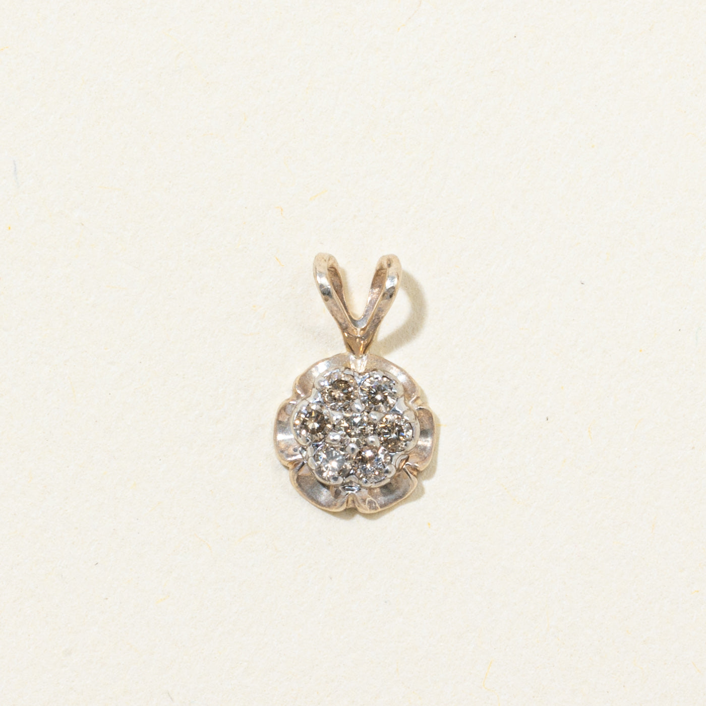 Diamond Daisy Cluster Pendant | 0.12ctw