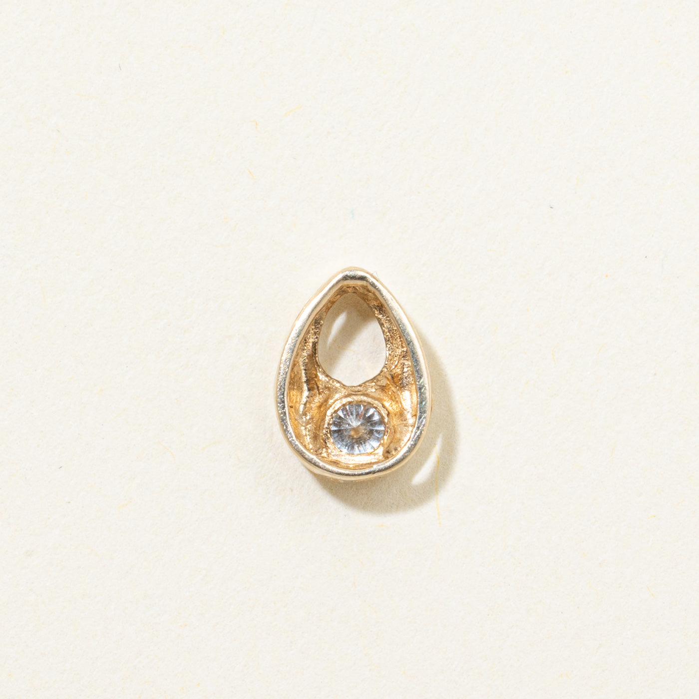 Solitaire Diamond Pear Shaped Pendant | 0.14ct