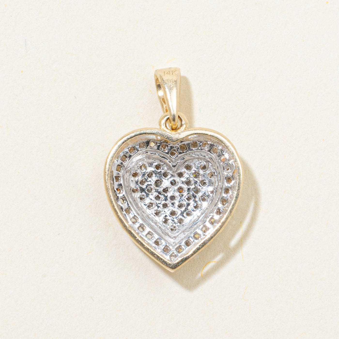 Pave Set Diamond Heart Pendant | 0.27ctw