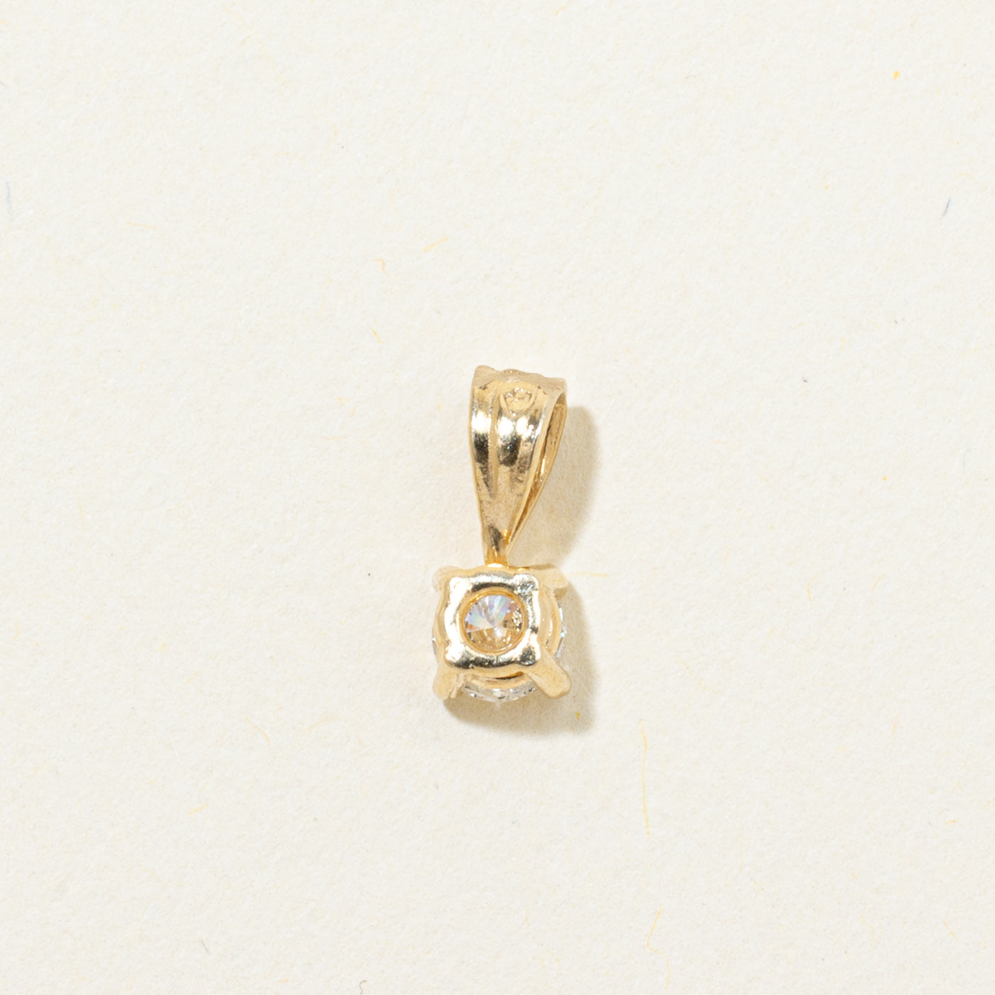 Pendentif solitaire en diamant serti panier | 0,26 ct